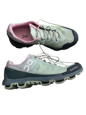 On Cloudventure Trail Running Shoes Sage Green Pink Women’s Size 8